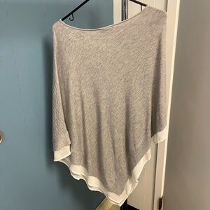 The Limited black and cream knitted poncho, size S/M